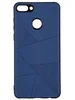Силиконовый чехол Abstraction для Huawei Y9 (2018) синий