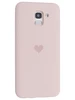 Силиконовый чехол Silicone Hearts для Samsung Galaxy J6 2018 J600F песочно-розовый