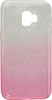 Силиконовый чехол Glitter Colors для Samsung Galaxy J2 core J260F градиент серебро-розовый