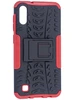 Пластиковый чехол Antishock для Samsung Galaxy A10 черно-красный