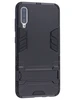 Пластиковый чехол Stand case для Samsung Galaxy A70 черный с подставкой