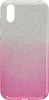 Силиконовый чехол Glitter Colors для Huawei Honor 8S (Prime) / Y5 2019 градиент серебро-розовый
