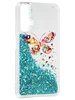 Силиконовый чехол Brilliant sand для Huawei Honor 20 / Nova 5T Яркая бабочка (бирюзовое конфетти)