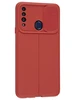Силиконовый чехол Litchi для Samsung Galaxy A20s с защитой камеры красный