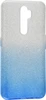 Силиконовый чехол Glitter Colors для Oppo A5 (2020) / A9 (2020) градиент серебро-голубой