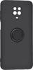 Силиконовый чехол Stocker Plus для Xiaomi Redmi Note 9S / Note 9 Pro (Max) черный с кольцом