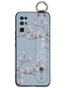 Силиконовый чехол Flower для Huawei Honor 30 Цветение магнолии (с ручкой) голубой