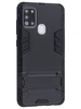 Пластиковый чехол Stand case для Samsung Galaxy A21s черный с подставкой