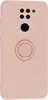 Силиконовый чехол Stocker Plus для Xiaomi Redmi Note 9 розовый с кольцом