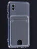 Силиконовый чехол Cardhold для Samsung Galaxy A01 Core прозрачный (с карманом)