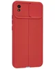 Силиконовый чехол Litchi для Xiaomi Redmi 9A с защитой камеры красный