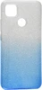 Силиконовый чехол Glitter Colors для Xiaomi Redmi 9C градиент серебро-голубой