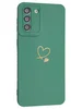 Силиконовый чехол Picture для Samsung Galaxy S21 Plus 5G Сердце зеленый
