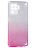 Силиконовый чехол Glitter Colors для Oppo Reno 5 Lite градиент серебро-розовый