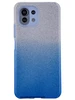 Силиконовый чехол Glitter Colors для Xiaomi Mi 11 Lite / Xiaomi 11 Lite 5G NE градиент серебро-голуб