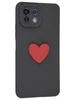 Силиконовый чехол 3D Сердце для Xiaomi Mi 11 Lite / Xiaomi 11 Lite 5G NE черный