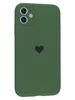Силиконовый чехол Silicone Hearts для iPhone 11 хаки