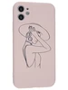 Силиконовый чехол Soft Plus для iPhone 11 силуэт дамы