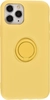 Силиконовый чехол Stocker для iPhone 11 Pro желтый с кольцом