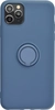 Силиконовый чехол Stocker для iPhone 11 Pro Max синий с кольцом