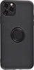 Силиконовый чехол Stocker для iPhone 11 Pro Max черный с кольцом