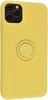 Силиконовый чехол Stocker для iPhone 11 Pro Max желтый с кольцом