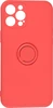 Силиконовый чехол Stocker edge для iPhone 12 Pro Max красный с кольцом