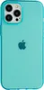 Силиконовый чехол Clear для iPhone 12 Pro Max голубой