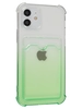 Силиконовый чехол Card Case для iPhone 12 зеленый градиент