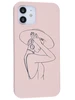 Силиконовый чехол Soft для IPhone 12, 12 Pro силуэт дамы