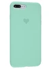 Силиконовый чехол Silicone Hearts для iPhone 7 Plus, 8 Plus ментол
