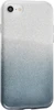 Силиконовый чехол Glitter colors для iPhone 7, 8, SE 2020, SE 2022 черно-серебряный