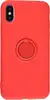 Силиконовый чехол Stocker для iPhone X, XS, 10 красный с кольцом