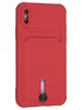 Силиконовый чехол Pocket для iPhone X, XS, 10 красный
