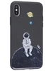 Силиконовый чехол Black print для iPhone X, XS, 10 На луне