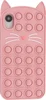 Силиконовый чехол Pop it для iPhone XR Кот розовый