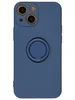 Силиконовый чехол Stocker edge для iPhone 13 mini синий с кольцом