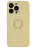 Силиконовый чехол Stocker edge для iPhone 13 Pro желтый с кольцом