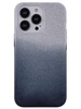 Силиконовый чехол Glitter colors для iPhone 13 Pro черно-серебряный