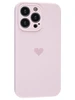Силиконовый чехол Silicone Hearts для iPhone 13 Pro розовый