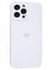 Силиконовый чехол Silicone Hearts для iPhone 13 Pro Max белый