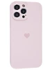 Силиконовый чехол Silicone Hearts для iPhone 13 Pro Max розовый