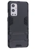 Пластиковый чехол Stand case для OnePlus 9 Pro черный с подставкой
