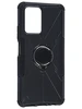Пластиковый чехол Shockproof для Infinix Note 10 Pro (NFC) черный с кольцом