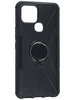 Пластиковый чехол Shockproof для Infinix Smart 6 черный с кольцом