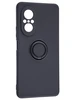 Силиконовый чехол Stocker edge для Huawei Nova 9 SE черный матовый с кольцом