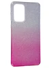 Силиконовый чехол Glitter Colors для Samsung Galaxy A73 5G градиент серебро-розовый