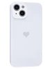 Силиконовый чехол Silicone Hearts для iPhone 14 белый