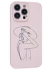 Силиконовый чехол Soft edge для iPhone 14 Pro Max силуэт дамы