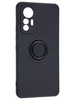 Силиконовый чехол Stocker edge для Xiaomi 12 Lite черный с кольцом
